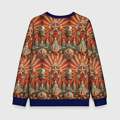 Детский свитшот День победы за Родину / 3D-Синий – фото 2