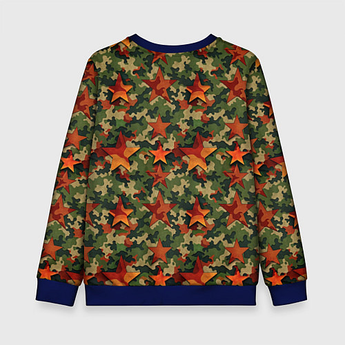 Детский свитшот День Победы камуфляжный стиль / 3D-Синий – фото 2