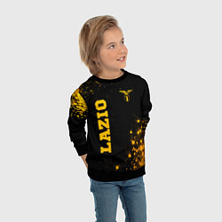 Свитшот детский Lazio - gold gradient вертикально, цвет: 3D-черный — фото 2