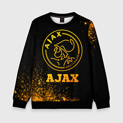 Свитшот детский Ajax - gold gradient, цвет: 3D-черный