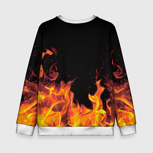 Детский свитшот Варя - имя в огне / 3D-Белый – фото 2