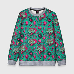Детский свитшот Паттерн объемные волки