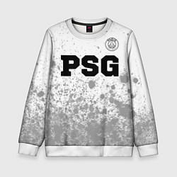 Свитшот детский PSG sport на светлом фоне посередине, цвет: 3D-белый