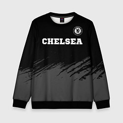 Свитшот детский Chelsea sport на темном фоне посередине, цвет: 3D-черный