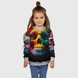 Свитшот детский Lego skull fantasy - ai art, цвет: 3D-меланж — фото 2
