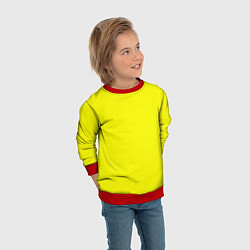 Свитшот детский Яркий желтый, цвет: 3D-красный — фото 2