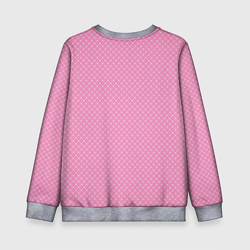 Детский свитшот Розовый паттерн сеточка / 3D-Меланж – фото 2