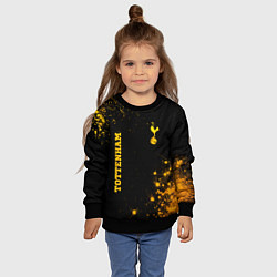 Свитшот детский Tottenham - gold gradient вертикально, цвет: 3D-черный — фото 2
