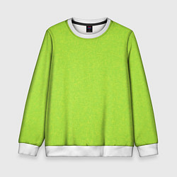 Свитшот детский Яркий салатовый текстурованный, цвет: 3D-белый