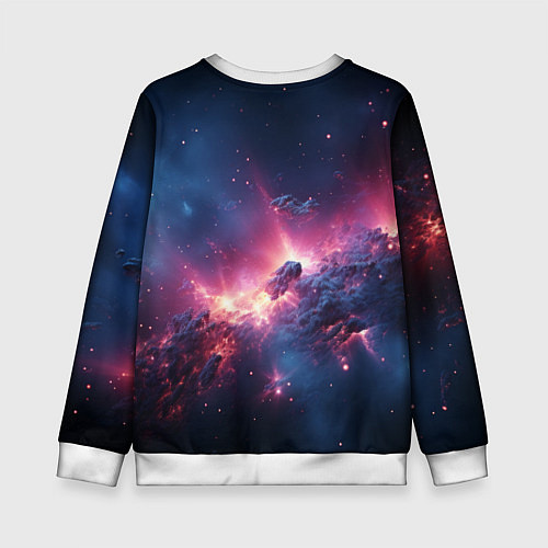 Детский свитшот Взрыв в космосе / 3D-Белый – фото 2