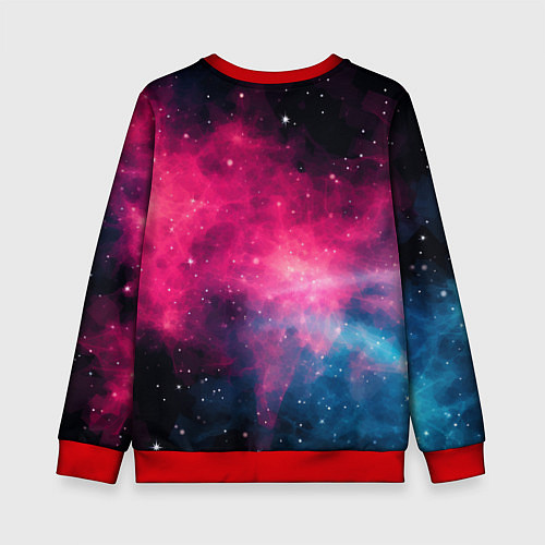 Детский свитшот Абстрактный космос фантастика / 3D-Красный – фото 2