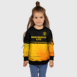 Свитшот детский Manchester City - gold gradient посередине, цвет: 3D-черный — фото 2