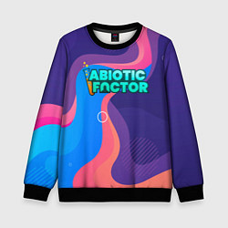 Свитшот детский Abiotic Factor яркие полосы, цвет: 3D-черный