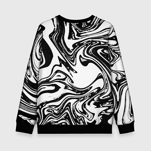 Детский свитшот Абстрактная черно-белая / 3D-Черный – фото 2