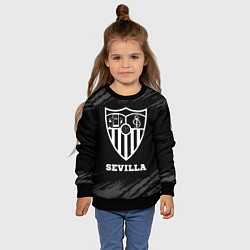 Свитшот детский Sevilla sport на темном фоне, цвет: 3D-черный — фото 2