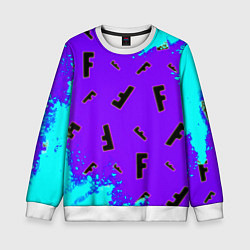 Детский свитшот Fortnite neon steel colors epic