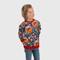 Свитшот детский Ювелирные украшение с золотом и бриллиантом паттер, цвет: 3D-красный — фото 2