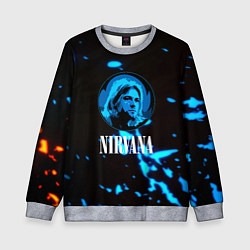 Детский свитшот Nirvana рок бенд краски