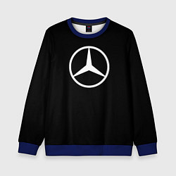 Свитшот детский Mercedes benz logo white, цвет: 3D-синий