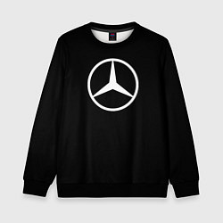 Свитшот детский Mercedes benz logo white, цвет: 3D-черный