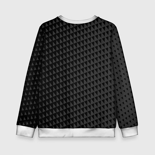 Детский свитшот Паттерн из черных треугольников / 3D-Белый – фото 2