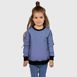 Свитшот детский Шестигранники индиго, цвет: 3D-черный — фото 2