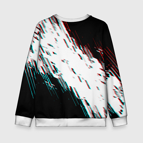 Детский свитшот Glitch effect / 3D-Белый – фото 2
