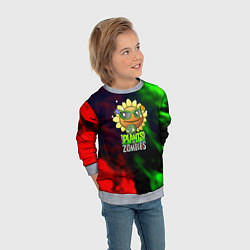 Свитшот детский Plants vs zombies огненный градиент, цвет: 3D-меланж — фото 2
