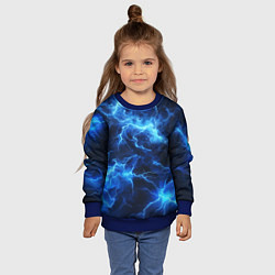 Свитшот детский Элементаль энергии текстура, цвет: 3D-синий — фото 2