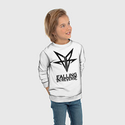 Свитшот детский Falling in Reverse band logo, цвет: 3D-белый — фото 2