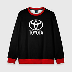 Свитшот детский Toyota white logo, цвет: 3D-красный