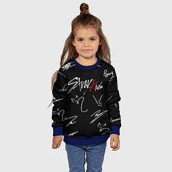 Свитшот детский Stray kids автографы лого, цвет: 3D-синий — фото 2