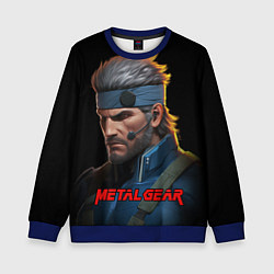 Свитшот детский Веном Снейк из игры Metal gear, цвет: 3D-синий