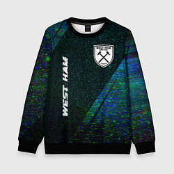 Детский свитшот West Ham glitch blue