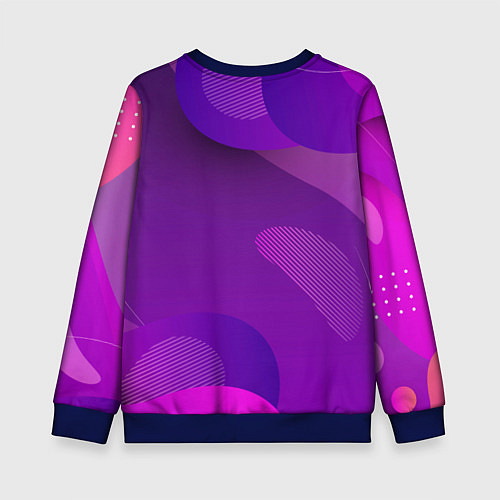 Детский свитшот Стильная сова в одежде / 3D-Синий – фото 2