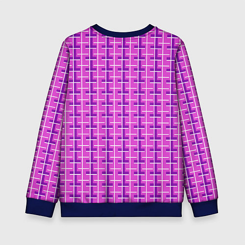 Детский свитшот Фиолетовые полосы / 3D-Синий – фото 2