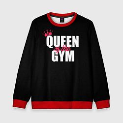 Свитшот детский Queen of the gym - crown, цвет: 3D-красный