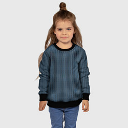 Свитшот детский Чёрно-синий полосы в горошек, цвет: 3D-черный — фото 2