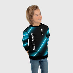 Свитшот детский Hellsing неоновые лампы, цвет: 3D-черный — фото 2