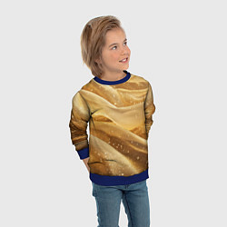 Свитшот детский Золотистая текстура с блестками, цвет: 3D-синий — фото 2
