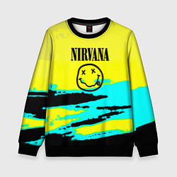 Свитшот детский Nirvana краски кислотные, цвет: 3D-черный