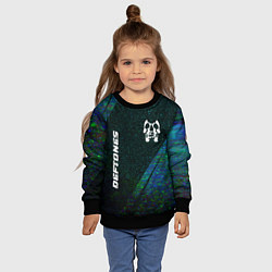 Свитшот детский Deftones glitch blue, цвет: 3D-черный — фото 2