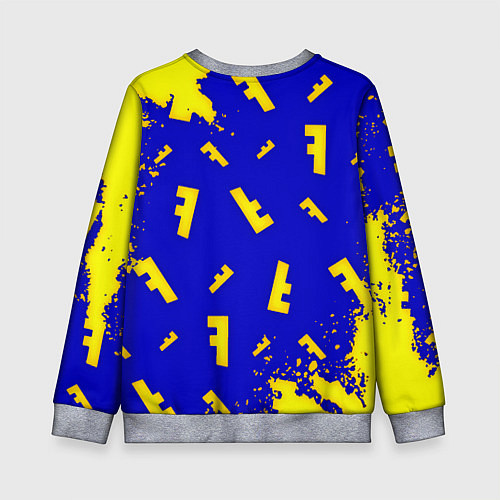 Детский свитшот Fortnite краски неон / 3D-Меланж – фото 2