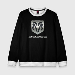 Свитшот детский Dodge logo, цвет: 3D-белый