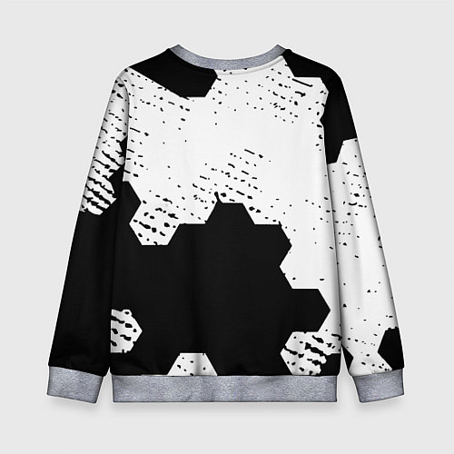Детский свитшот Juventus hexagon black sport / 3D-Меланж – фото 2
