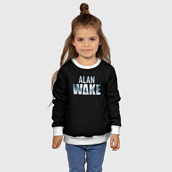 Свитшот детский Алан Вейк лого, цвет: 3D-белый — фото 2