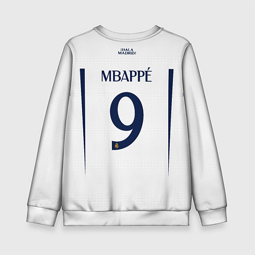 Детский свитшот Мбаппе Реал Мадрид форма домашняя / 3D-Белый – фото 2