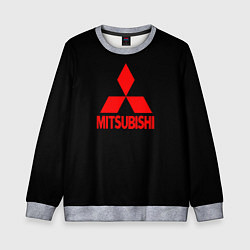 Свитшот детский Mitsubishi red logo, цвет: 3D-меланж