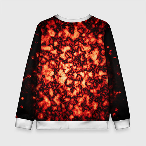 Детский свитшот Узор огня / 3D-Белый – фото 2