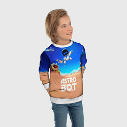 Свитшот детский Astro bot персонажи, цвет: 3D-белый — фото 2